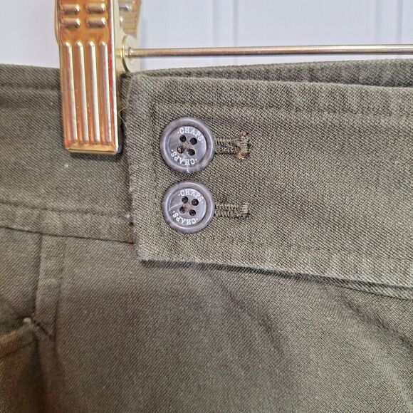 Chaps Womens Size 20W Olive Green Straight Wide Leg Pants Classic Pockets Casual - Picture 4 of 11